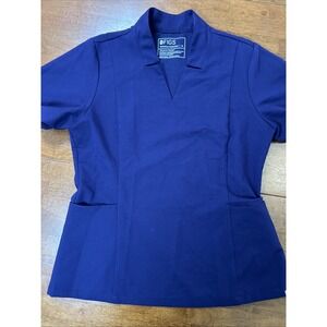 Figs Scrubs Top Women's Size Medium Purple Technical Collection V Neck